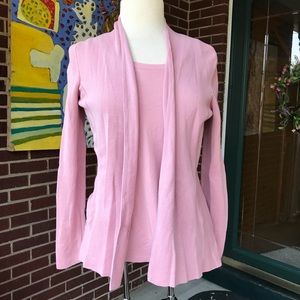 Talbots Petite Set of Sweater Cardigan & Rayon Top